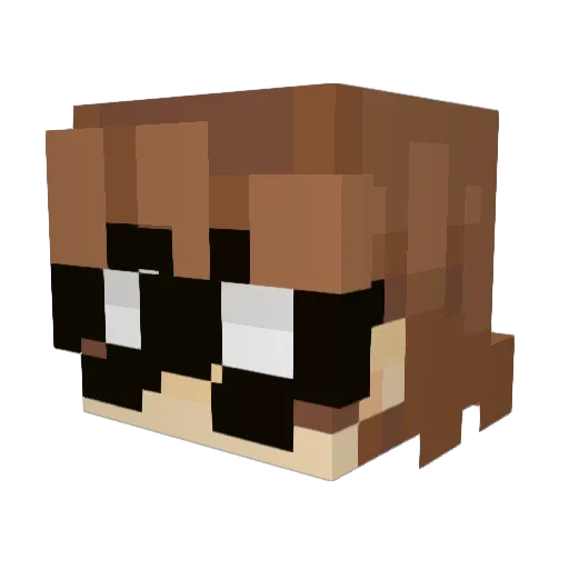 KingLear19 Minecraft avatar head, 3D render