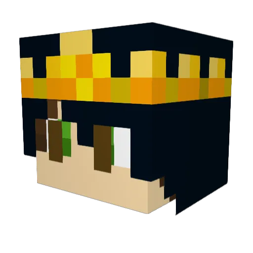 KingLefty Minecraft avatar head, 3D render