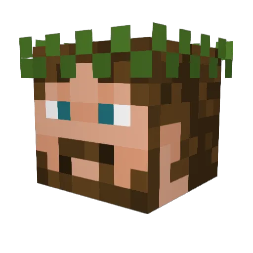 KingLmao Minecraft avatar head, 3D render