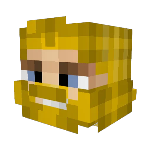 KingLobster199 Minecraft avatar head, 3D render