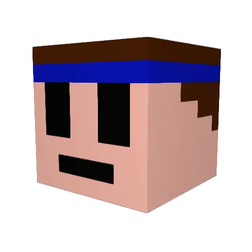 KingLord Minecraft avatar head, 3D render