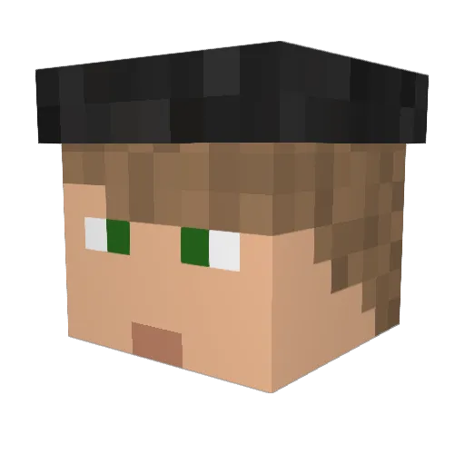 KingLuxer Minecraft avatar head, 3D render