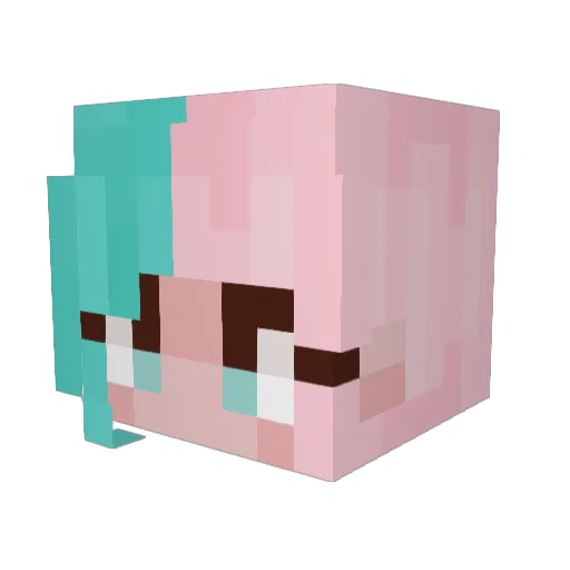 KingLxser Minecraft avatar head, 3D render
