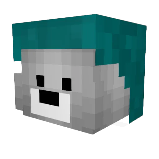 KingMaidy Minecraft avatar head, 3D render