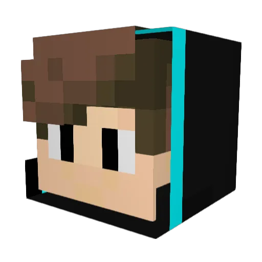 KingMettle Minecraft avatar head, 3D render