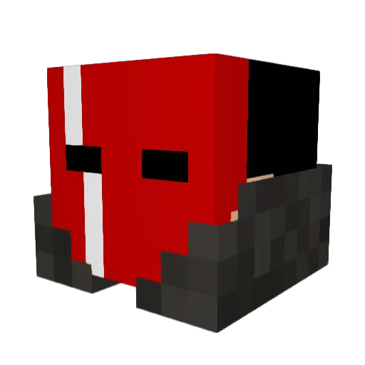 KingMinish Minecraft avatar head, 3D render