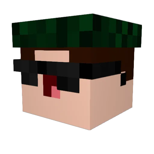 KingMinky22 Minecraft avatar head, 3D render
