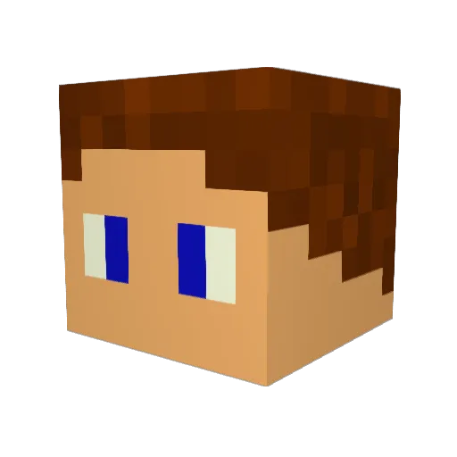 KingMirretti Minecraft avatar head, 3D render