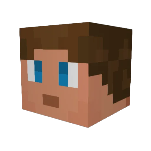 KingMonkey02 Minecraft avatar head, 3D render
