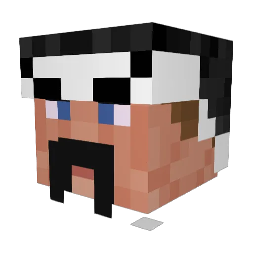 KingNeven Minecraft avatar head, 3D render