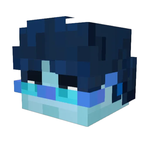 KingNsa Minecraft avatar head, 3D render