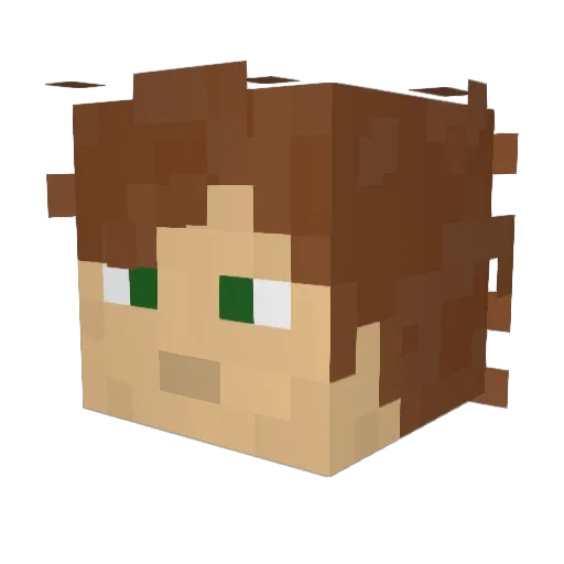 KingOfAdventure Minecraft avatar head, 3D render