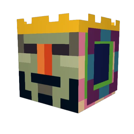KingOfAllCosmos Minecraft avatar head, 3D render
