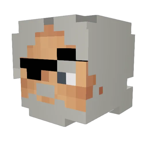 KingOfAsgard Minecraft avatar head, 3D render