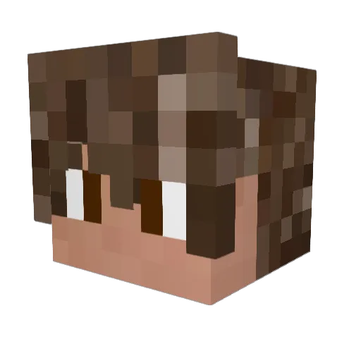 KingOfCards_ Minecraft avatar head, 3D render
