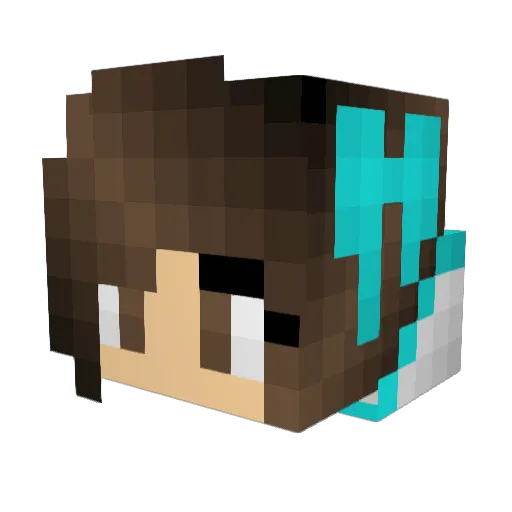 KingOfDespair Minecraft avatar head, 3D render