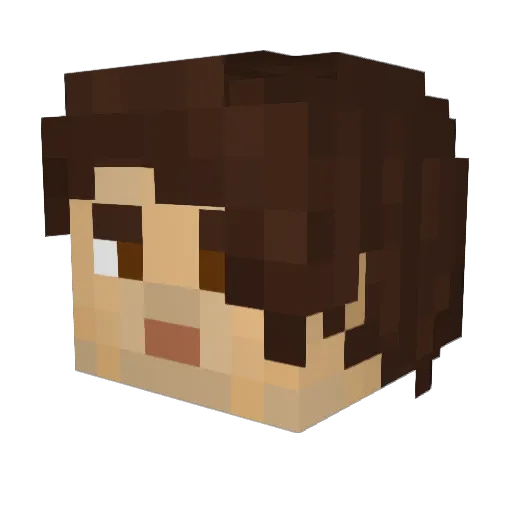 KingOfGay Minecraft avatar head, 3D render