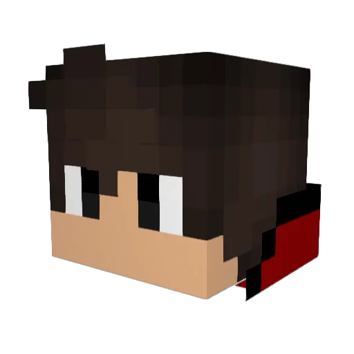 KingOfH8ers Minecraft avatar head, 3D render
