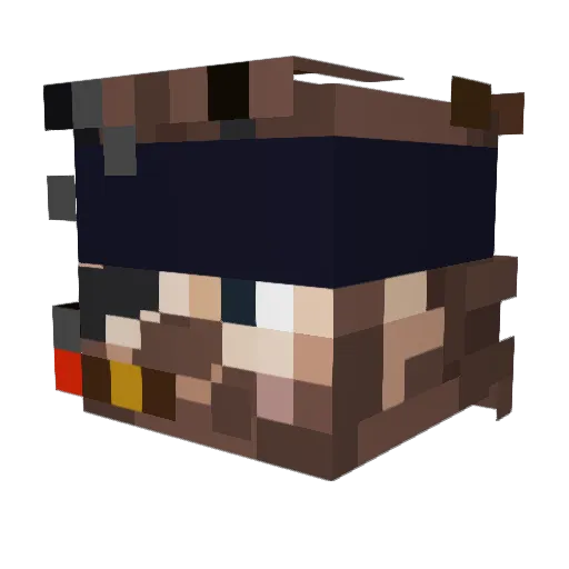 KingOfKeyblade Minecraft avatar head, 3D render