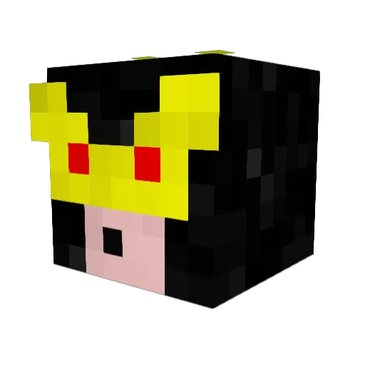 KingOfKitmap Minecraft avatar head, 3D render