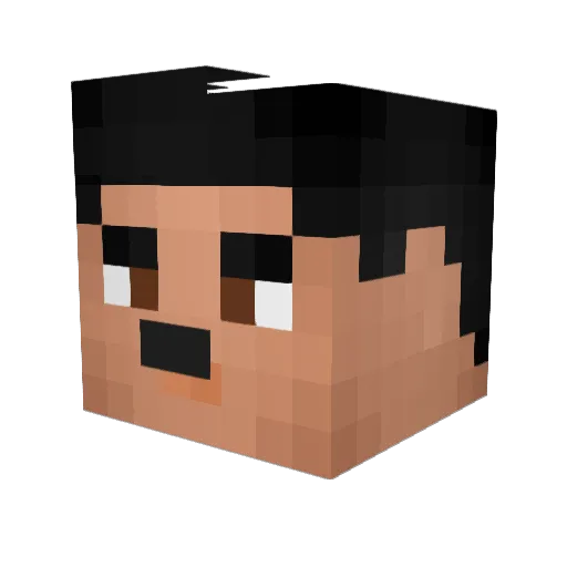KingOfMonkys Minecraft avatar head, 3D render