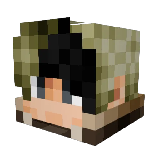 KingOfOVLD Minecraft avatar head, 3D render