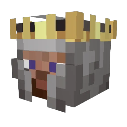 KingOfPig08 Minecraft avatar head, 3D render