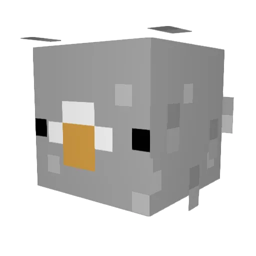 KingOfPigeon Minecraft avatar head, 3D render