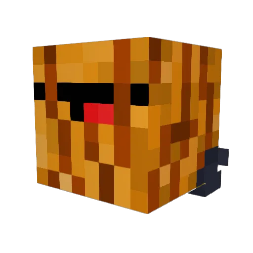 KingOfPumpkins Minecraft avatar head, 3D render