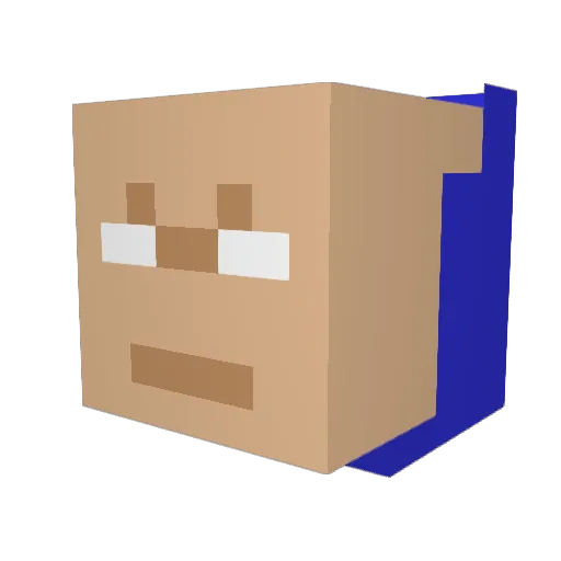 KingOfRohan_ Minecraft avatar head, 3D render