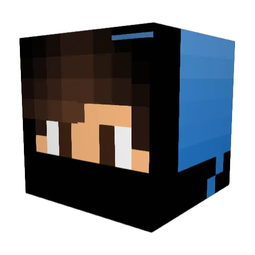 KingOfShooter Minecraft avatar head, 3D render