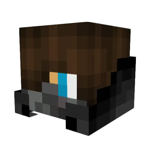 KingOfSnakez Minecraft avatar head, 3D render