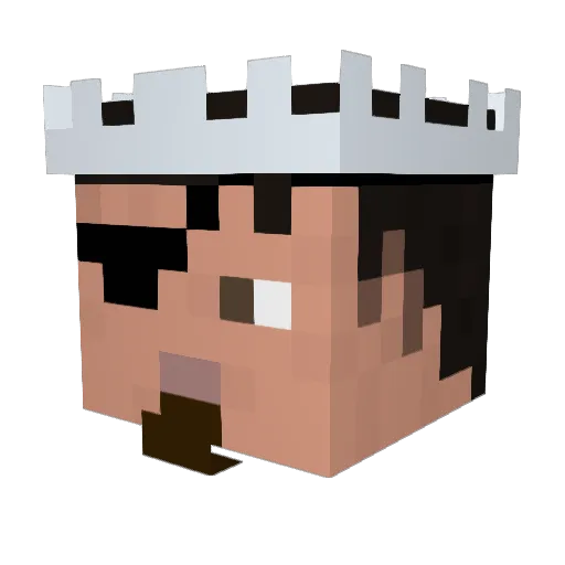 KingOfTheReich Minecraft avatar head, 3D render