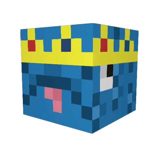 KingOffDerps Minecraft avatar head, 3D render