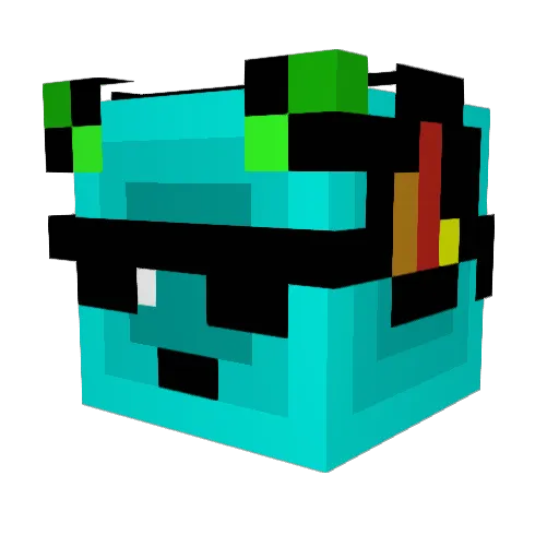 KingOkaty Minecraft avatar head, 3D render