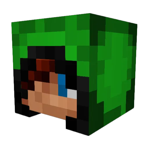KingOni Minecraft avatar head, 3D render