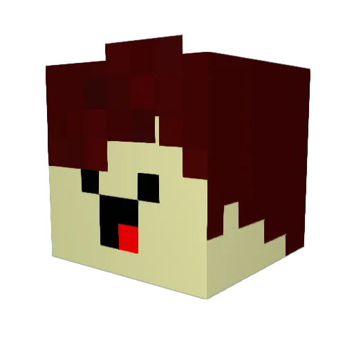 KingP1ngu Minecraft avatar head, 3D render