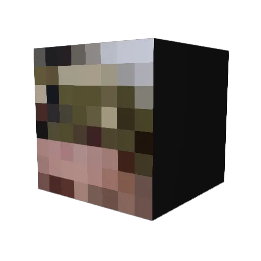 KingP33n Minecraft avatar head, 3D render