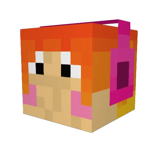 KingPanda13 Minecraft avatar head, 3D render