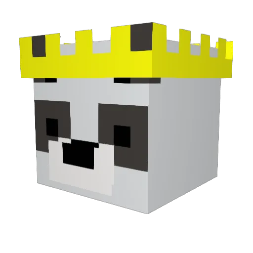 KingPanda646 Minecraft avatar head, 3D render