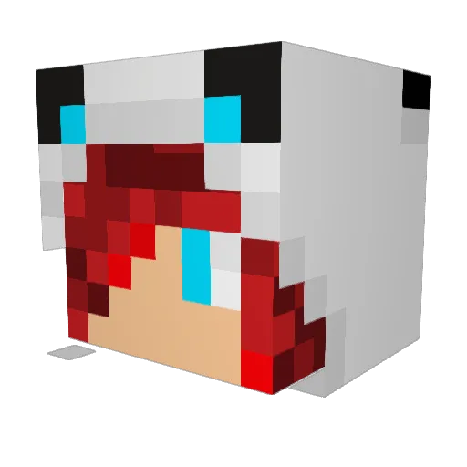 KingPandaBear Minecraft avatar head, 3D render