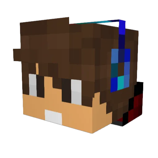 KingPandaza Minecraft avatar head, 3D render