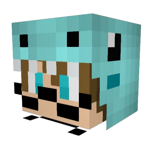 KingPandorian Minecraft avatar head, 3D render
