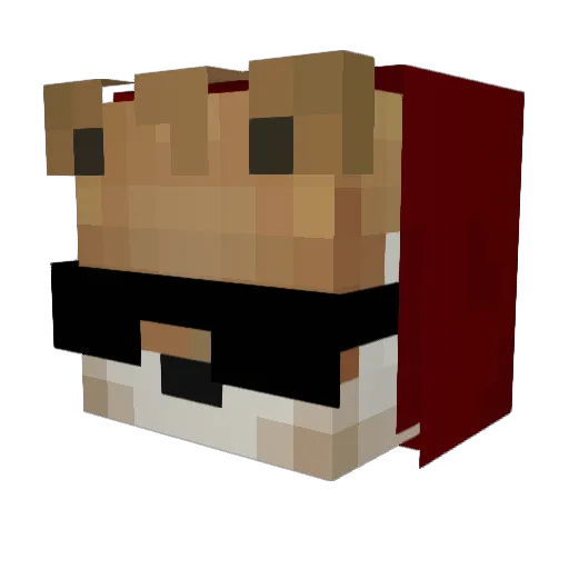 KingPaolo Minecraft avatar head, 3D render