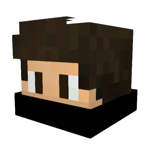 KingPashX Minecraft avatar head, 3D render