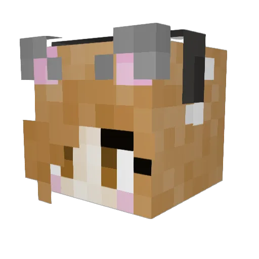 KingPee Minecraft avatar head, 3D render