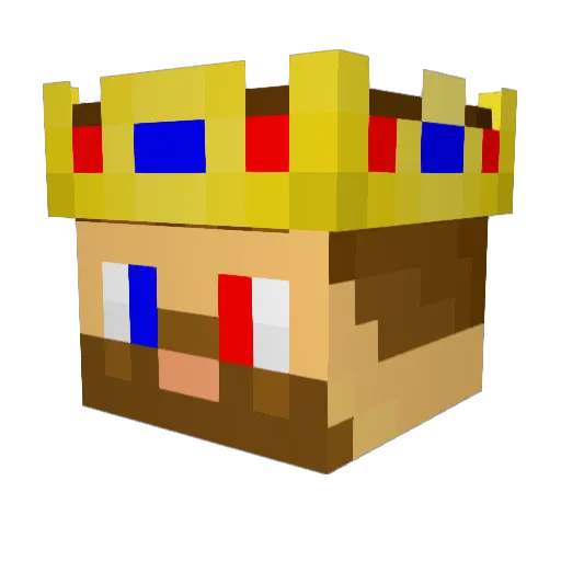 KingPhilip101 Minecraft avatar head, 3D render