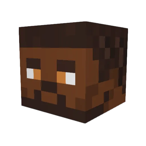 KingPinData Minecraft avatar head, 3D render