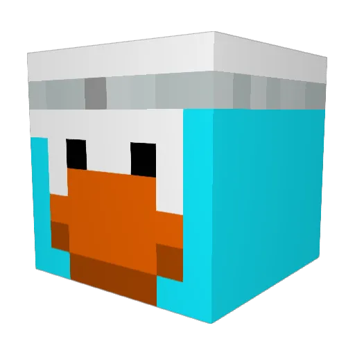 KingPinguin123 Minecraft avatar head, 3D render