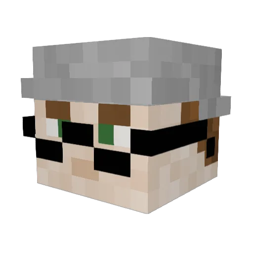 KingPizzaTime Minecraft avatar head, 3D render